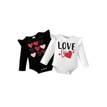 Boiiwant Baby Girls Boys Valentine s Day Romper Cartoon Letter Heart Print Round Neck Flying Sleeve Bodysuit Holiday Party Jumpsuit Tops for Infant 2Pcs 0-12M
Boiiwant Baby Girls Boys Valentine s Day Romper Cartoon Letter Heart Print Round Neck Flying Sleeve Bodysuit Holiday Party Jumpsuit Tops for Infant 2Pcs 0-12M