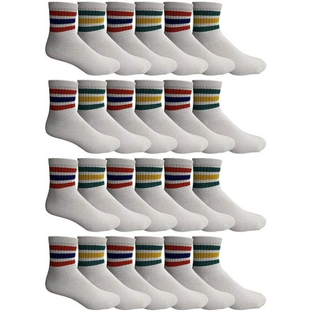 24 Pairs Of SOCKS NBULK Wholesale Bulk Womens Mid Ankle Socks Cotton Sport Athletic Socks - Size 9-11 (White with Stripes)
24 Pairs Of SOCKS NBULK Wholesale Bulk Womens Mid Ankle Socks Cotton Sport Athletic Socks - Size 9-11 (White with Stripes)