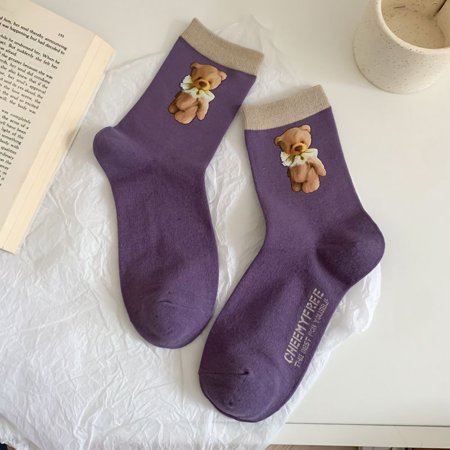 Ameiqe Women s Elastic Socks Cartoon Bear Cotton Sockings Comfortable Breathable Socks for Autumn Khaki(Purple)
Ameiqe Women s Elastic Socks Cartoon Bear Cotton Sockings Comfortable Breathable Socks for Autumn Khaki(Purple)