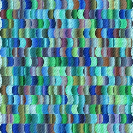 Ahgly Company Indoor Square Patterned Blue Jay Blue Area Rugs 7 Square