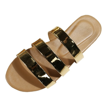 Womens House Slippers Ladies Fashion Solid Color Bright Leather Thin Band Combination Open Toe Flat Beach Sandals
Womens House Slippers Ladies Fashion Solid Color Bright Leather Thin Band Combination Open Toe Flat Beach Sandals