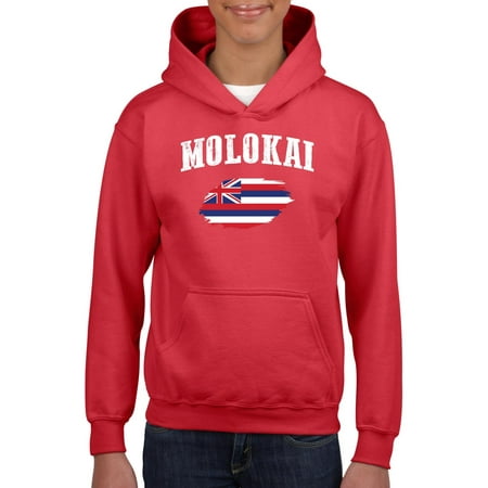 Molokai Hawaii Unisex Hoodie For Girls and Boys Youth Sweatshirt