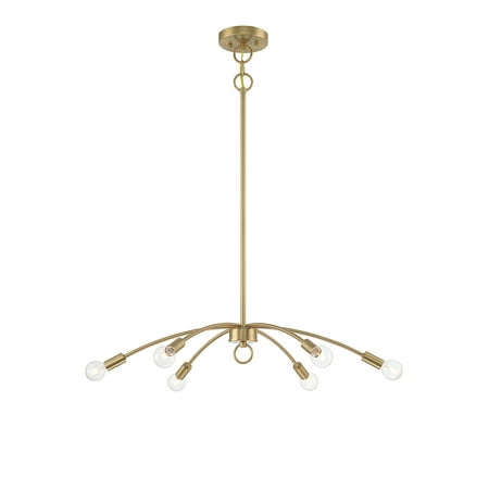 Trade Winds Ashley 6 Light Chandelier in Natural Brass
