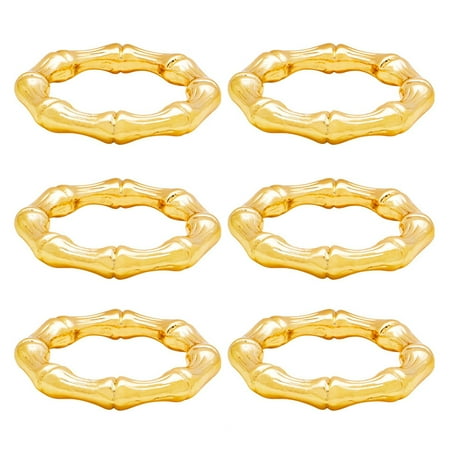 6 Pcs Bamboo Joint Round Metal Napkin Rings Set Metal Serviette Buckle Holder 
6 Pcs Bamboo Joint Round Metal Napkin Rings Set Metal Serviette Buckle Holder