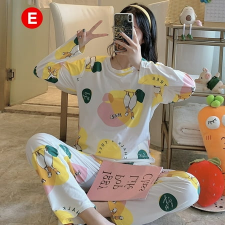 Pajamas women spring and autumn Korean style fresh student long-sleeved sweet and cute home service suit
Pajamas women spring and autumn Korean style fresh student long-sleeved sweet and cute home service suit