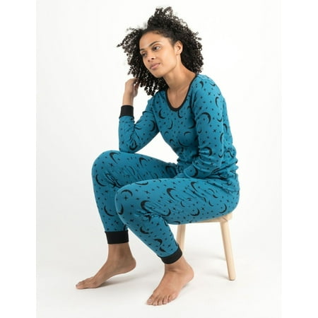 Leveret Womens Two Piece Cotton Pajamas Moon M