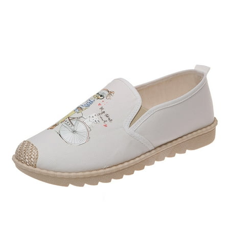 Women Walking Shoes Fashion Women Cartoon Print Canvas Autumn Weave Flat Slip On Round Toe Leisure Shoes casual shoes for Women Canvas White
Women Walking Shoes Fashion Women Cartoon Print Canvas Autumn Weave Flat Slip On Round Toe Leisure Shoes casual shoes for Women Canvas White