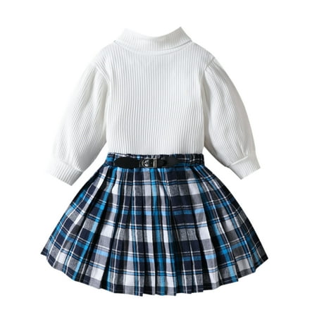 Ydojg Winter Outfit Set For Boys Girls Toddler Long Sleeve Ribbed T Shirt Pullover Tops Plaid Skirts Outfits For 4-5 Years
Ydojg Winter Outfit Set For Boys Girls Toddler Long Sleeve Ribbed T Shirt Pullover Tops Plaid Skirts Outfits For 4-5 Years