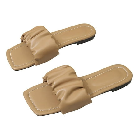 Summer Savings Clearance! PEZHADA Womens Sandals Slippers for Women Summer Fashion Square-headed Open-toe Casual Flat Slippers Coffee
Summer Savings Clearance! PEZHADA Womens Sandals Slippers for Women Summer Fashion Square-headed Open-toe Casual Flat Slippers Coffee