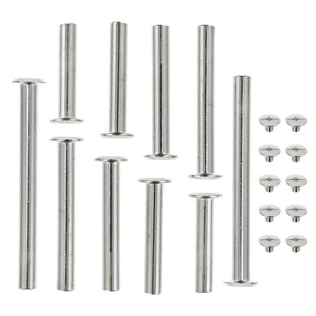 OUNONA 50 Sets Scrapbook Photo Albums Binding Screws Leather Craft Screw Posts