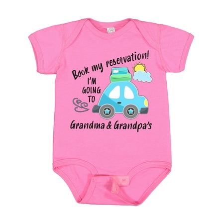 Inktastic Book My Reservation! I m Going to Grandma and Grandpa s Gift Baby Boy or Baby Girl Bodysuit
Inktastic Book My Reservation! I m Going to Grandma and Grandpa s Gift Baby Boy or Baby Girl Bodysuit