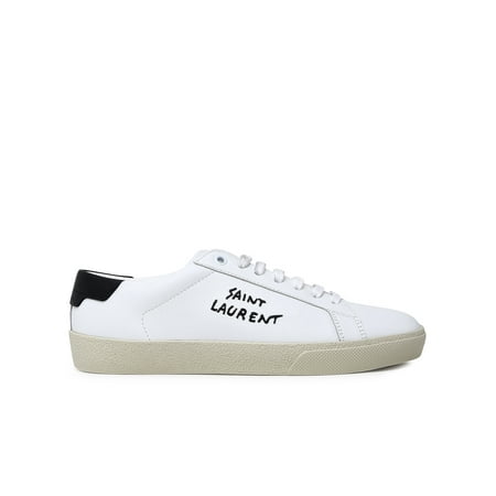 Saint Laurent Man White Leather Sneakers