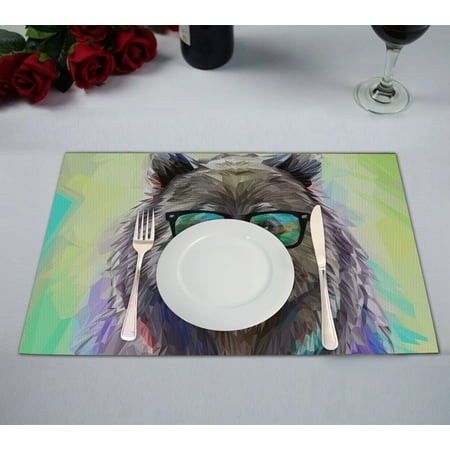 YKCG Cool Low Poly Hipster Bear Funny Cute Animal Placemats Size 12x18 inches Set of 2
YKCG Cool Low Poly Hipster Bear Funny Cute Animal Placemats Size 12x18 inches Set of 2