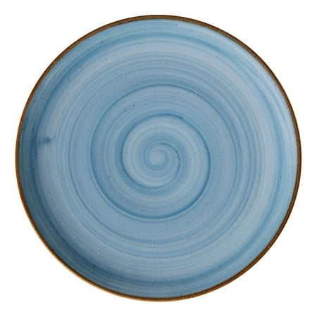 7 Artisan Blue Porcelain Round Coupe Plate