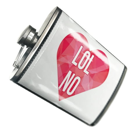 NEONBLOND Flask Lol No Valentine s Day Hot Pink Geometric Heart