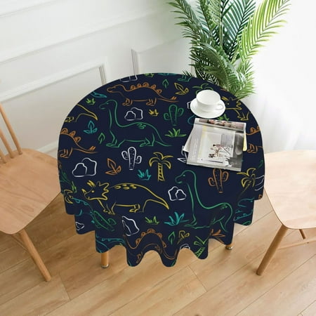 Cute Dinosaur And Leaves Pattern Tablecloths Round Tablecloth Waterproof Table Cloth Stain-Resistant For Party Decoration 60 Inches
Cute Dinosaur And Leaves Pattern Tablecloths Round Tablecloth Waterproof Table Cloth Stain-Resistant For Party Decoration 60 Inches