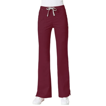 maevn women s multi-pocket flare pants(wine medium petite)