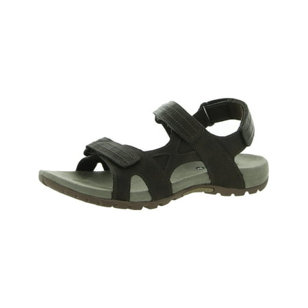 Merrell Mens Sandspur Rift Strap Faux Leather Comfort Wedge Sandals