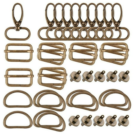 40Pcs 25mm D-Rings for Sockets Magnetic Buttons Clasps (Bronze)