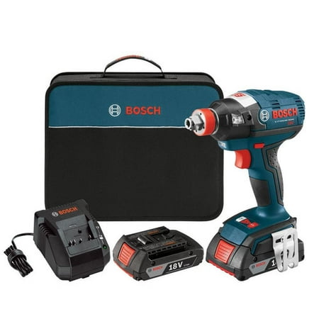 Factory-Reconditioned Bosch IDH182-02-RT 18V Cordless Lithium-Ion Brushless Socket Ready Impact Driver Kit with Soft Cas (Refurbished)