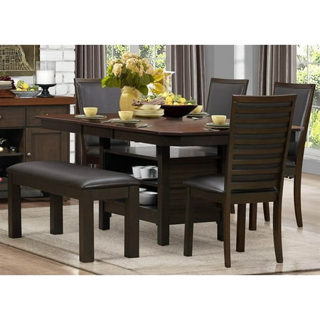 6-Pc Transitional Dining Table Set