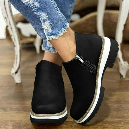 Ankle Boots Ladies Vintage Solid Color Leather Side Zip Round Toe Heel Fashion Short Boots
Ankle Boots Ladies Vintage Solid Color Leather Side Zip Round Toe Heel Fashion Short Boots