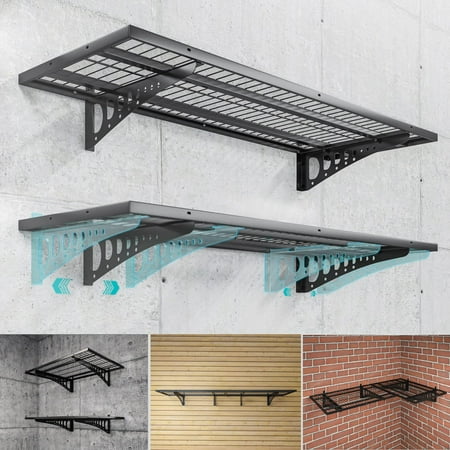 YELROL Garage Storage Shelving Wall Mounted 4 Pack 1.5x3.8ft Loads 1000 lbs Heavy Duty Sturdy Shelves Strong Garage Organiser Storage Racks Units Black Metal Floating Adjustable Wall
YELROL Garage Storage Shelving Wall Mounted 4 Pack 1.5x3.8ft Loads 1000 lbs Heavy Duty Sturdy Shelves Strong Garage Organiser Storage Racks Units Black Metal Floating Adjustable Wall