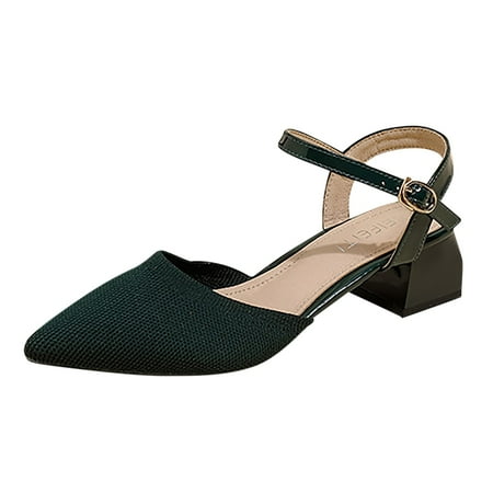 SEMIMAY Women Comfortable Dress Shoes Pointed Toe Mesh Knit Single Shoes Dressy Buckle Business Casual Shoes
SEMIMAY Women Comfortable Dress Shoes Pointed Toe Mesh Knit Single Shoes Dressy Buckle Business Casual Shoes