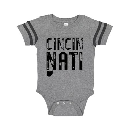 Inktastic Cincinnati Ohio Distressed Font Gift Baby Boy or Baby Girl Bodysuit
Inktastic Cincinnati Ohio Distressed Font Gift Baby Boy or Baby Girl Bodysuit