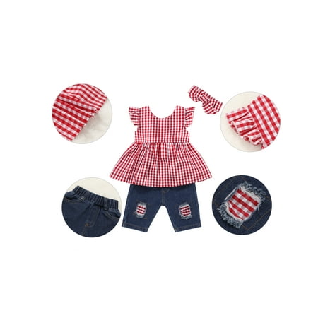 Baby Girl Fashion Summer Outfit Dress Denim Ripped Pants 3PCS Infant Toddler Clothes Set
Baby Girl Fashion Summer Outfit Dress Denim Ripped Pants 3PCS Infant Toddler Clothes Set