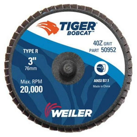 Bobcat 804-50952 3 in. x 3-TR Type 27 40-Grit Coarse Quick Change Zirconia Mini Flap Disc
Bobcat 804-50952 3 in. x 3-TR Type 27 40-Grit Coarse Quick Change Zirconia Mini Flap Disc
