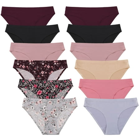 FINETOO 12 Pack Women’s Seamless Hipster Underwear No Show Panties Invisibles Briefs Soft Stretch Bikini Underwears XS-XL 
FINETOO 12 Pack Women’s Seamless Hipster Underwear No Show Panties Invisibles Briefs Soft Stretch Bikini Underwears XS-XL