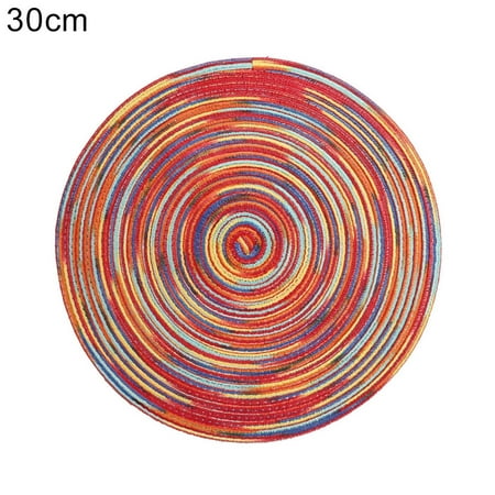 Wanwan Multicolor Round Shaped Satin Dyed Cotton Yarn Woven Placemat Coaster Home Decor
Wanwan Multicolor Round Shaped Satin Dyed Cotton Yarn Woven Placemat Coaster Home Decor