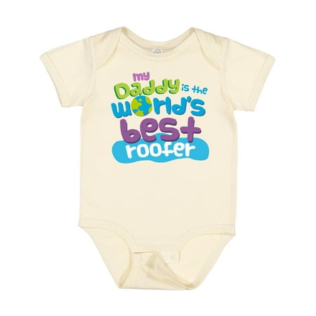 Inktastic Daddy Worlds Best Roofer Gift Baby Boy or Baby Girl Bodysuit