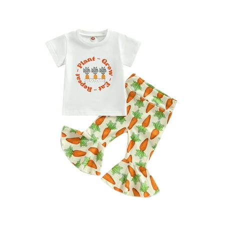 Gwiyeopda Toddler Kids Girl Easter Letter Print Short Sleeve T-Shirt Carrot Flare Pants 0-4 Years
Gwiyeopda Toddler Kids Girl Easter Letter Print Short Sleeve T-Shirt Carrot Flare Pants 0-4 Years