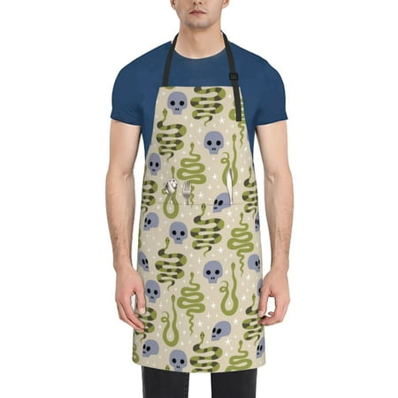 Lukts Adjustable Apron with 2 Pockets Chef Cooking Kitchen Restaurant Aprons for Women Men-Skull Snake
Lukts Adjustable Apron with 2 Pockets Chef Cooking Kitchen Restaurant Aprons for Women Men-Skull Snake