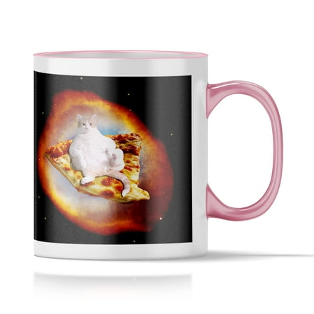 Ceramic Coffee Mugs - Space Pizza Cute Cat Funny Design Tea Cup - Novelty Gifts for Home and Office Friends Family Men and Women (PINK RIM & HANDLE) 11oz
Ceramic Coffee Mugs - Space Pizza Cute Cat Funny Design Tea Cup - Novelty Gifts for Home and Office Friends Family Men and Women (PINK RIM & HANDLE) 11oz