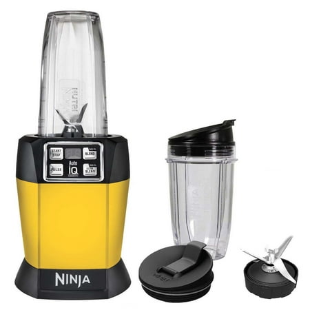 Ninja Auto-iQ Nutri Ninja 1000W Blender, Yellow, (Certified Refurbished) (Refurbished)
