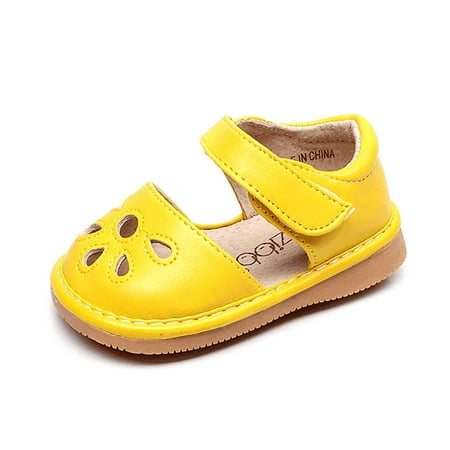 Odema Toddler Sandals Squeaky Shoes Mary Jane Girl Flats