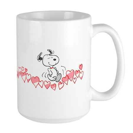 CafePress - Happy Hearts Large Mug - 15 oz Ceramic Large Mug