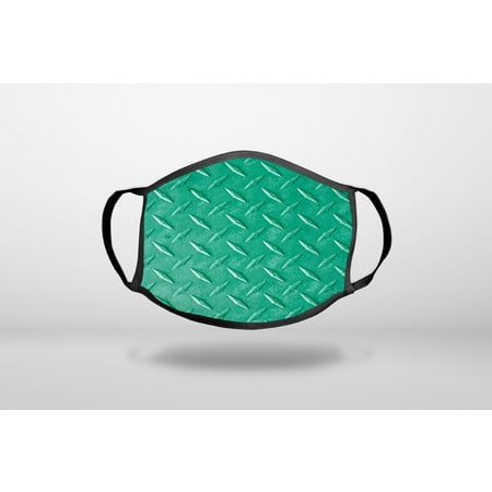 Green Diamond Plate Steel Image Print - 3-Ply Reusable Soft Cloth Face Covering Unisex Cotton Inner Layer
Green Diamond Plate Steel Image Print - 3-Ply Reusable Soft Cloth Face Covering Unisex Cotton Inner Layer