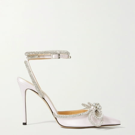 Ruanyu Women s Double Bow Pointed Toe Ankle Strap Crystal Pumps Wedding Bridal Party Stilettos Backless Satin Heeled Sandals
Ruanyu Women s Double Bow Pointed Toe Ankle Strap Crystal Pumps Wedding Bridal Party Stilettos Backless Satin Heeled Sandals