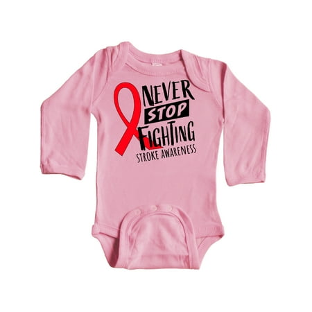 Inktastic Never Stop Fighting Stroke Awareness Red Ribbon Gift Baby Boy or Baby Girl Long Sleeve Bodysuit
Inktastic Never Stop Fighting Stroke Awareness Red Ribbon Gift Baby Boy or Baby Girl Long Sleeve Bodysuit