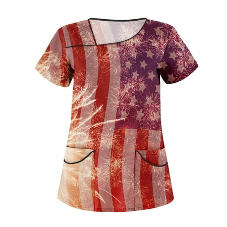 XHJUN Scrub Tops Women Stretchy V-Neck Working Uniform T-Shirts Woman Tie Dye Printed Scrub Tops Basic Scrubs for Women Red XL
XHJUN Scrub Tops Women Stretchy V-Neck Working Uniform T-Shirts Woman Tie Dye Printed Scrub Tops Basic Scrubs for Women Red XL