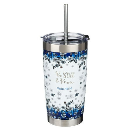 Christian Art Gifts Stainless Steel Double-Wall Vacuum Insulated Tumbler w/Straw & Lid for Women: Be Still & Know - Psalm 46:10 Inspirational Bible Verse Laser-engraved Travel Mug Blue Floral 18 oz.
Christian Art Gifts Stainless Steel Double-Wall Vacuum Insulated Tumbler w/Straw & Lid for Women: Be Still & Know - Psalm 46:10 Inspirational Bible Verse Laser-engraved Travel Mug Blue Floral 18 oz.
