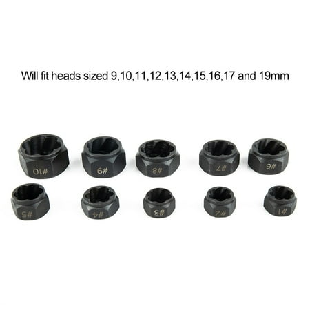 10Pcs Damaged Bolt Nut Screw Remover Tools Extractor Screw Removal Tools Kit
10Pcs Damaged Bolt Nut Screw Remover Tools Extractor Screw Removal Tools Kit
