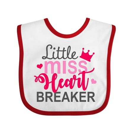 Inktastic Little Miss Heart Breaker Gift Baby Boy or Baby Girl Bib