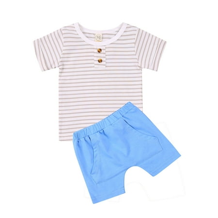 Baby Boys 2Pcs Summer Outfits Short Sleeve T-Shirt Tops Elastic Waistband Shorts Set Toddler Clothes
Baby Boys 2Pcs Summer Outfits Short Sleeve T-Shirt Tops Elastic Waistband Shorts Set Toddler Clothes