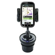 Unique Auto Cupholder and Suction Windshield Dual Purpose Mounting System for Motorola Kobe - Flexible Holder System Includes Two Mount Options