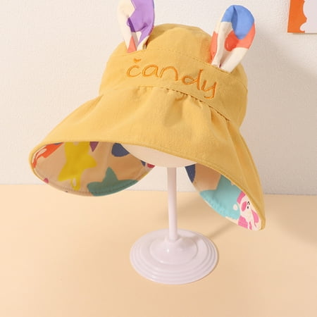 Hunpta Bucket Hats For Kids Adjustable Chin Strap Sun Protection Hats Summer Spring Foldable Roll Up Wide Brim Hat Cute Bunny Ear
Hunpta Bucket Hats For Kids Adjustable Chin Strap Sun Protection Hats Summer Spring Foldable Roll Up Wide Brim Hat Cute Bunny Ear